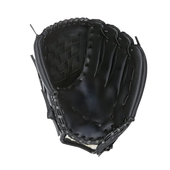 BESTSKY Leather Sports Gear Baseball Glove and Mitt for Outdoor Practice Training,Baseball Mitt Adult,Black,11.5 In.