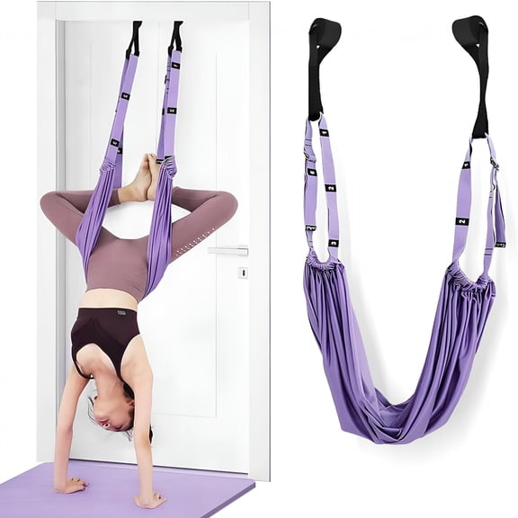 BESTSKY Leg Stretcher Strap - Yoga Stretching Strap, Backbend Training Rope with Door Anchor, Flexibility Trainer Stretching Equipment Assist Stretch Strap for Fitness