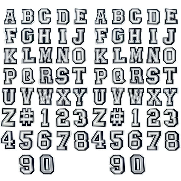 BESTSKY Letters Numbers Shoe Charms Double AZ Letters and 0-9# Numbers Clog Charms for Hole Shoes Wristbands Bracelets