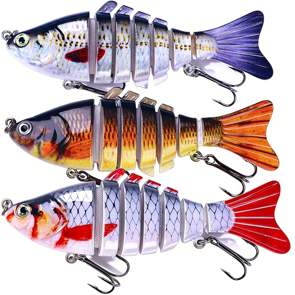 BESTSKY Lifelike 3D Fishing Lures for Freshwater Saltwater,Beginners,Swimmax Swimming Lure for Bass Trout Crappie Walleye Pike Bluegill Salmon,Swimbait for Bass Fishing