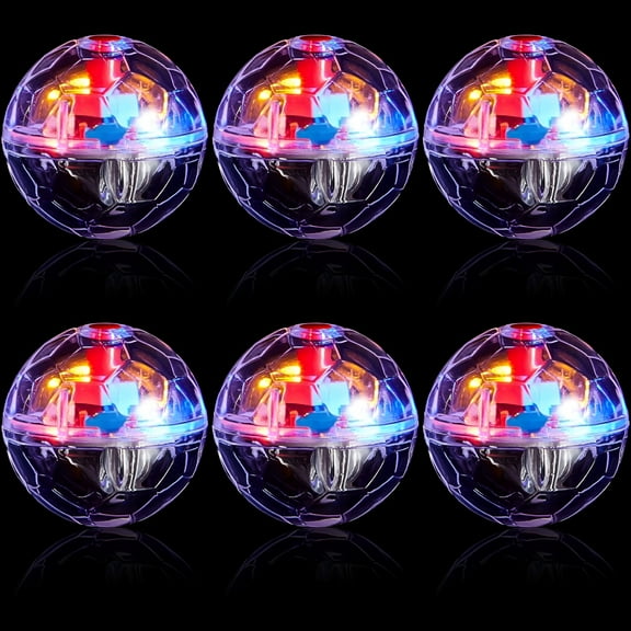 BESTSKY 2026 New 6 Pcs Light Up Cat Balls Led Motion Activated Cat Ball Interactive Toys for Kitten and Dog Pet Activity