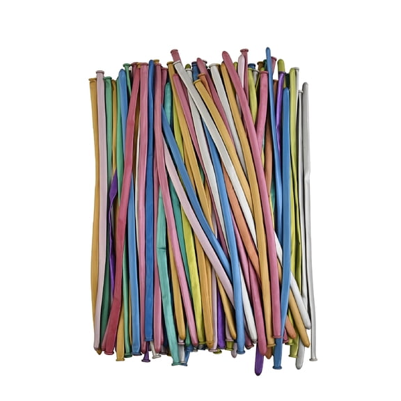 BESTSKY Long Chrome Balloons Latex Balons 260Q Twisting Chrome Balloons Mixed Colors