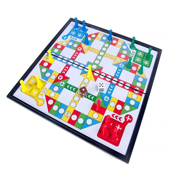 BESTSKY Ludo Game Board Set -9.5",Magnetic Folding Travel Classic Strategy Game (Rounded Corner)