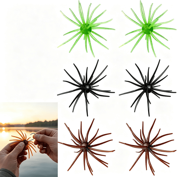 BESTSKY Lure Bait for Black Pits,Sea Urchin Soft Lure,Super Durable Tentacle Creature Lure for Bass Pike Trout Fishing Easy Catch Saltwater Freshwater Soft Lures
