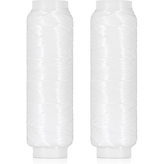 BESTSKY Magic thread for fishing,2 PCS Fishing Bait Elastic Thread, 0.2mm 820 FT Per Invisible Fishing Bait String Spool No Knots Required Bait Keeper Stretchy Clear String for Salmon Sturgeon Catf