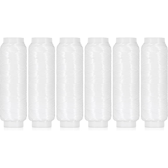 BESTSKY Magic thread for fishing 6 PCS Fishing Bait Elastic Thread, 0.2mm 820 FT Per Spool Invisible Fishing Line Fishing Bait String No Knots Required Bait Keeper Stretchy Clear String for Catf