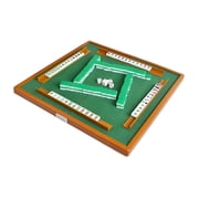 BESTSKY Portable Mini Mahjong Set with Folding Table, 144 Pcs Travel Mahjong Game Kit, Indoor Family Leisure Entertainment