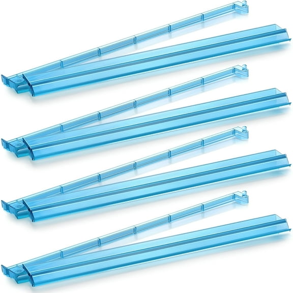 BESTSKY Mahjong Racks with Pushers,Blue Acrylic American Majiang Tile Racks,Modern Mahjong Racks with Built-in Pushers - Set of 4