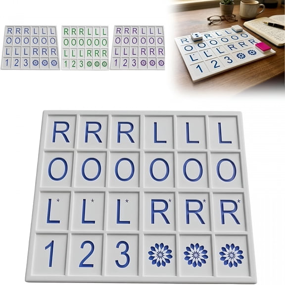 BESTSKY Mahjong Solo Practice Board,Mahjong Single Player Training Aid,Compatible with Standard Size Mahjong Tiles,3D Printed Mahjong Practice Board(Blue)