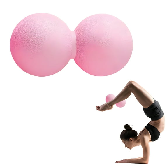 BESTSKY Massage Ball,4.7"*2.4"*2.4" Foot Massage Ball,Sweatproof Peanut Ball,Pink
