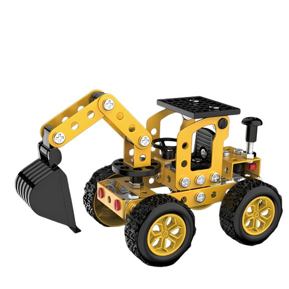 BESTSKY Metal Building Toys Excavator Set, 340 Pcs STEM Model Car Kits for Kids Ages 8-12, Assembly Truck with Tools, Educational Engineering Projects for Boys