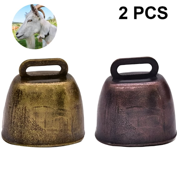 BESTSKY Metal Cowbell with Handle Cow Bells Noise Makers for Sporting Events Small Cow Bell Loud Bells Noisemaker Call Bells for Wedding Cheering Football Games