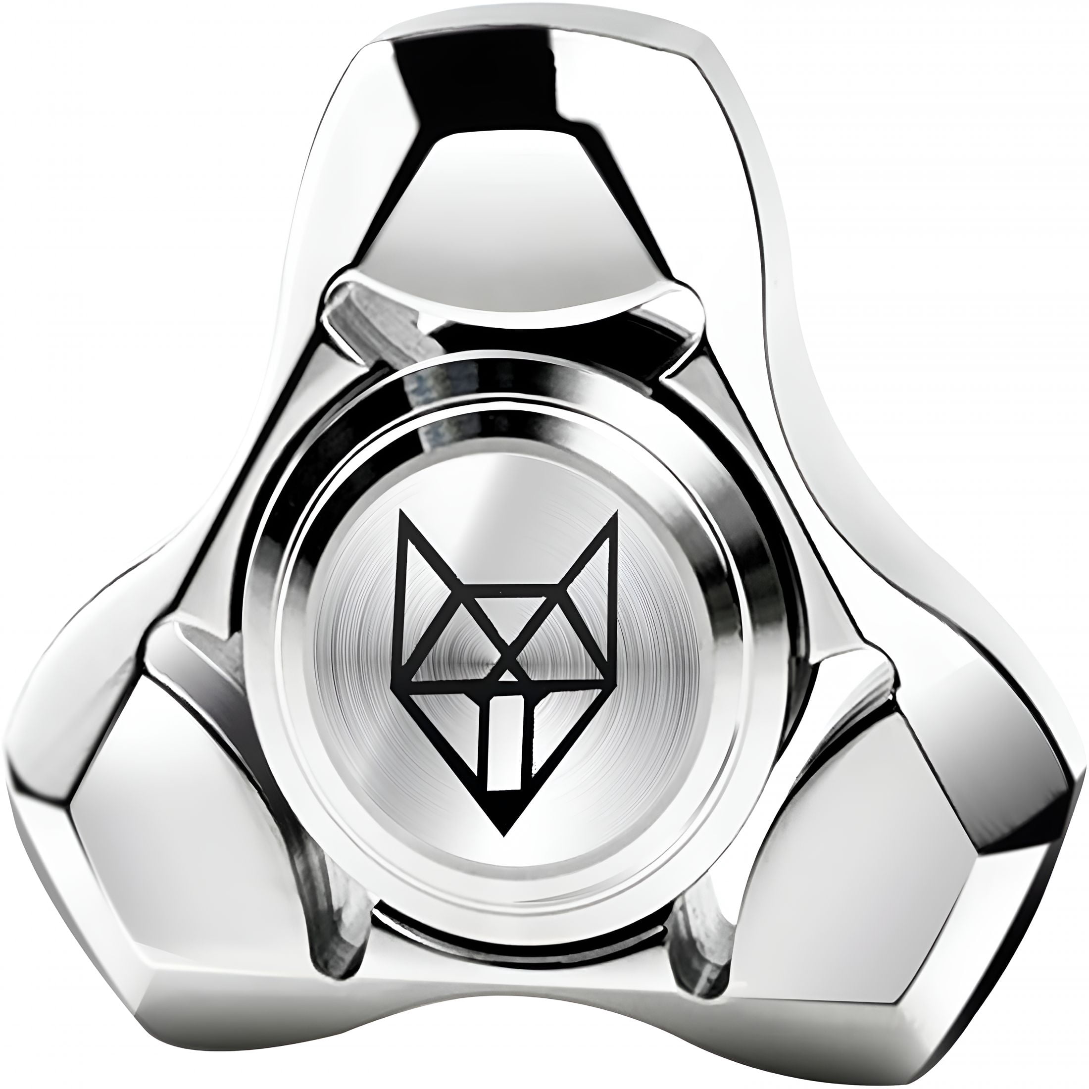 BESTSKY Metal Fidget Spinner for Adults,Stainless Steel Heavy Spinning Toys,Small Mini Fox Hand Gyro,Bearing Premium Long High Spin Fidget Block,Silver