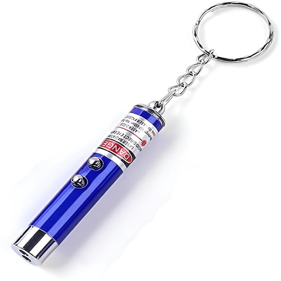 BESTSKY Mini Cat Toys Laser Pointer Cat Laser Toys Interactive Cat Toys for Indoor Cats Kittens Dogs Pen Keychain Flashlight Pet Lamp Led Infrared Button Electronics Included (1 Pcs Pack, Blue)