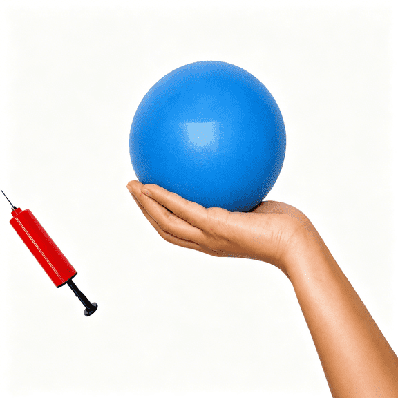 BESTSKY Mini Exercise Ball 4 Inch, Small Pilates Ball for Core Training, Thigh and Hip Exercises, Mini Yoga Ball for Stability Training, Workouts, Fitness Classes, Blue