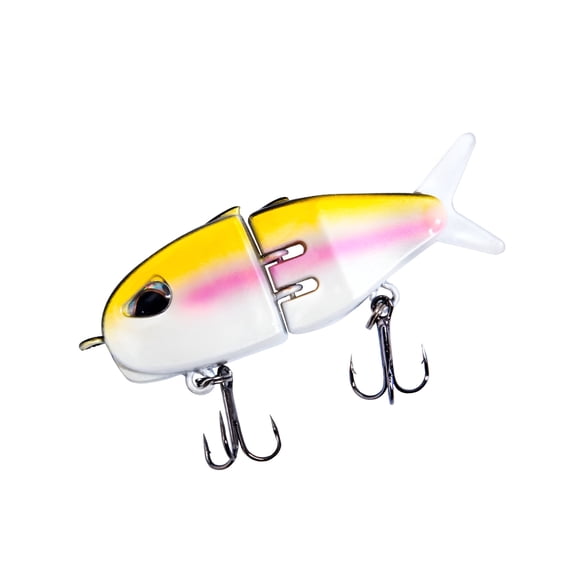 BESTSKY Mini Glide Bait Fishing Lure, Mini Swimbait, Glide Baits for Bass Fishing Gear Gifts for Family, Yellow&White