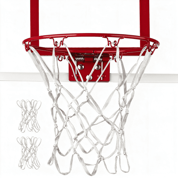 BESTSKY Mini Hoop Net 8 Loop 2 Pack Vibrant Color Basketball Hoop Net Replacement for Indoor Door/Room Walls 8"-10.25" Hoop