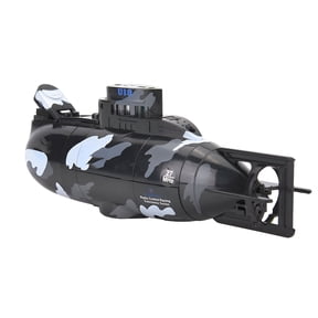 BESTSKY Mini Simulation Military Remote Control 6 Channel Submarine Toy Model (Black)