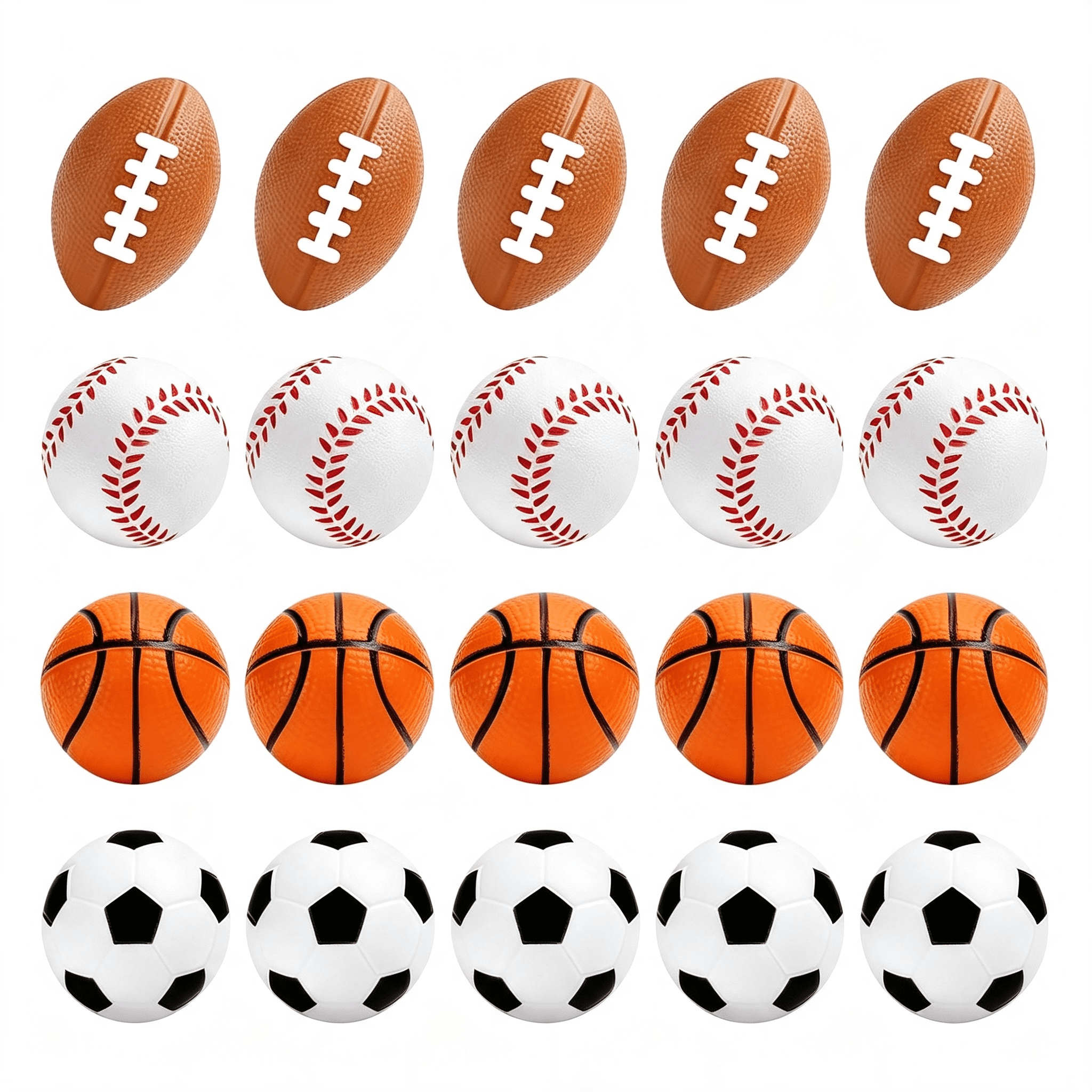 BESTSKY Mini Sports Stress Balls Small Foam Sport Balls Small Squeeze ...