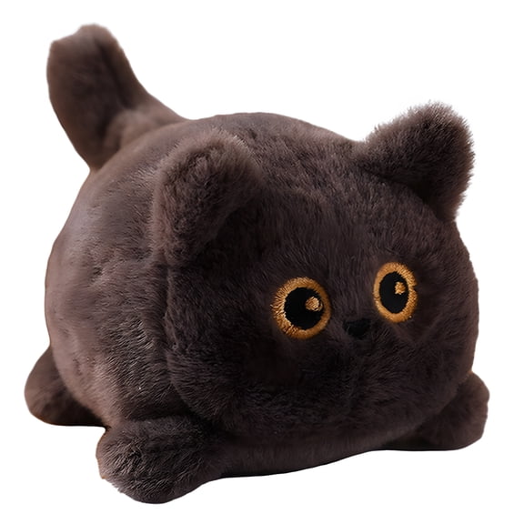 BESTSKY Mini Wind-Up Cat Stuffed Animal, Cute Plush Toy with Spinning Tail, Soft Kitten Doll for Kids, Desk Decor, Birthday Gifts, and Stress Relief