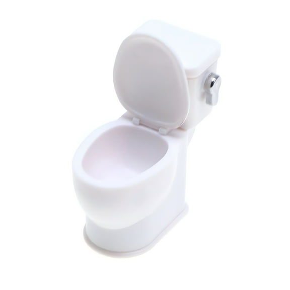 BESTSKY Mini Working Toilet Toy with Realistic Flush Sound,1:12 Dollhouse Bathroom Furniture Accessories for Realistic Bathroom Scenes & Kids' Interactive Play