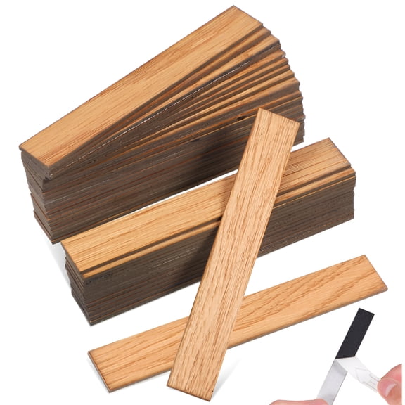 BESTSKY Miniature Dollhouse Flooring, Mini Floor Boards Self Adhesive Dollhouse Wood Flooring Peel and Stick for Dollhouse Accessories (Light Brown 40pcs)