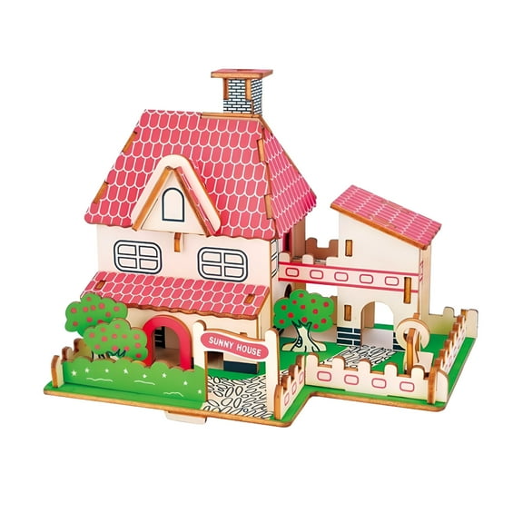 BESTSKY Miniature House Kit,Tiny House Kits to Build to Live in,DIY Wooden Crafts for Adults,Mini Model Kits with LED