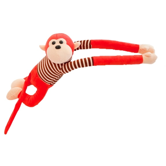 BESTSKY Monkey Stuffed Animal,25cm Monkey Plush Toy Monkey Plush,Striped Cute Design Embroidered Face Details Monkey Toy,Red