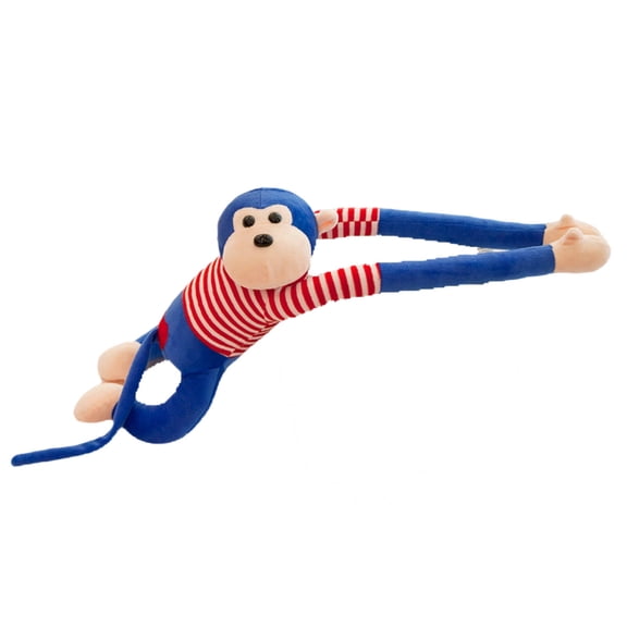 BESTSKY Monkey Stuffed Animal,25cm Plush Monkey Decor Monkey Plush,Playful Arm Design Cute Embroidered Features Monkey Toy,Blue
