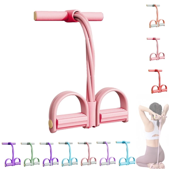 BESTSKY Multifunctional Foot Pedal Resistance Assistance,3-In-1 Elastic Resistance Bands with Handles,8-Tube Exercise Trainer for Abs,Waist,Arms&Legs