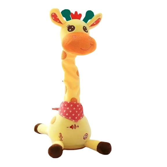 BESTSKY Sings, Dances &Repeats What You Say, Dancing Giraffe Toys, Electronic Giraffe Plush Toy, Interactive Mimicking Toy with Recording, Shining LED Lights