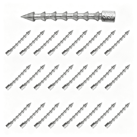 BESTSKY Nail Weights Bass Fishing Insert Pencil Sinkers Wacky Rig Neko Rig Soft Plastic Lures Freshwater Saltwater 25-Pack Freshwater Saltwater 25-Pack Nail Weights Bass Fishing