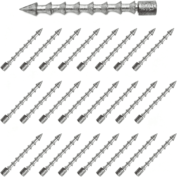 BESTSKY Nail Weights for Bass Fishing Insert Pencil Sinkers for Wacky Rig,Neko Rig and Soft Plastic Lures Freshwater and Saltwater 25-Pack Precise Weighting Rust-Resistant Fishing Weights Sinkers