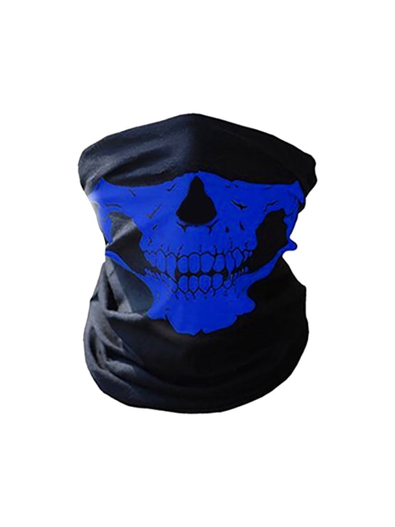 Neck Skull Mask for Men Headwear Half Face Mask for Motorcycle, Cold Weather Neck Warmer, Face Cover - Blue Protection Breathable