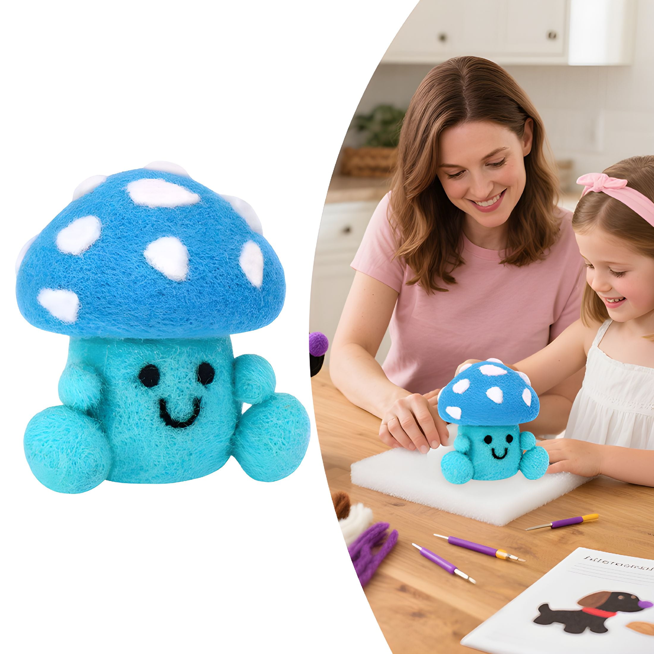 Namner Needle Felting Wool 80g (2.82oz) - 8 Colour Wool Roving Set For DIY Crafts | Starter Felting Supplies | Winter Dunes Fiber Arts Project