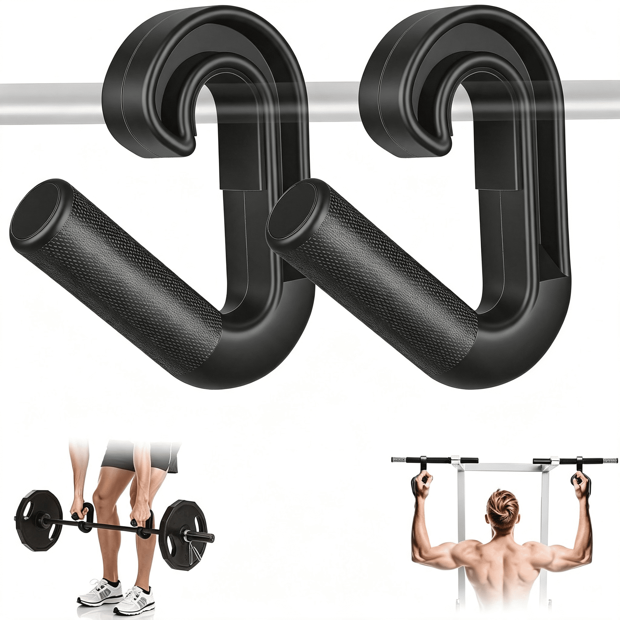 BESTSKY Neutral Grip Pull Up Handles, Nylon | Ergonomic, Non-Slip ...