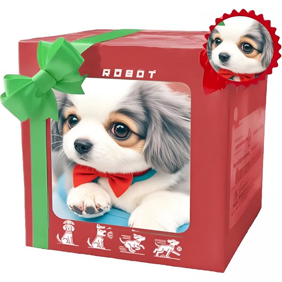 BESTSKY New Robot Dog That Acts Like A Real Puppy Walking Stuffed Dog, Walking, Barking, Tail Wagging