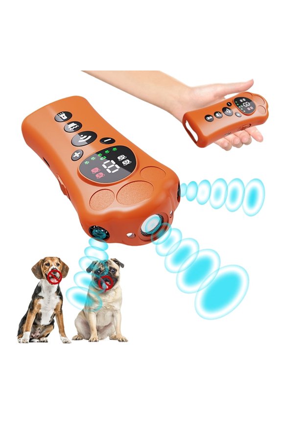 New Ultrasonic Dog Bark Deterrent, 09 Variable Frequency, Safe Humane Bark Control Device with Flashlight, Stop Dog Barking Indoor & Outdoor - Stop Dog Barking Device