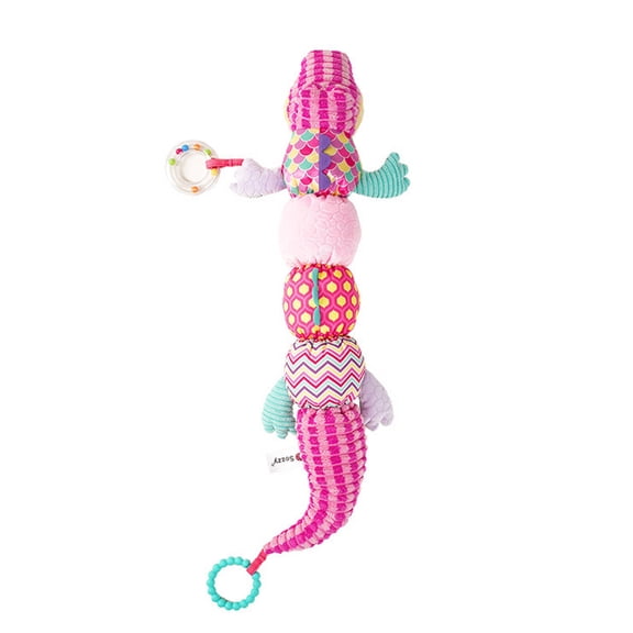 BESTSKY Newborn Toys,54*11cm Music Box Infant Toys 0-6 Months,Teething Feature Visual Stimulation Stuffed Animals for Babies,Pink