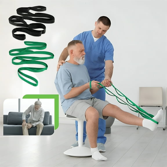 BESTSKY Non-Elastic Stretch Strap Wear Resistant Multiple Design Physical Therapy Stretching Strap Yoga Strap for Men Women