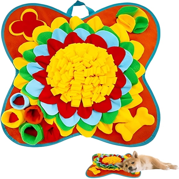 BESTSKY Non-Slip Interactive Dog Foraging Mat,Mental Stimulation Sniffing Puzzle Mat for Small and Medium Dogs,Machine Washable Pet Enrichment Feeder,Snuffle Mat for Dogs