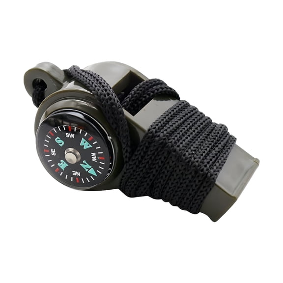 BESTSKY Outdoor Whistle, Lifesaving Belt, Compass, Thermometer, Game Referee Whistle