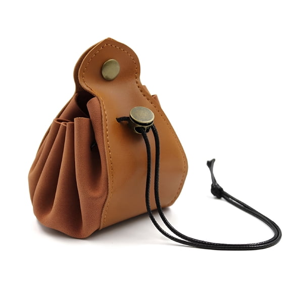 BESTSKY PU Leather Dice Bag Pouch Board Games Dice Storage Bags Drawstring Pocket