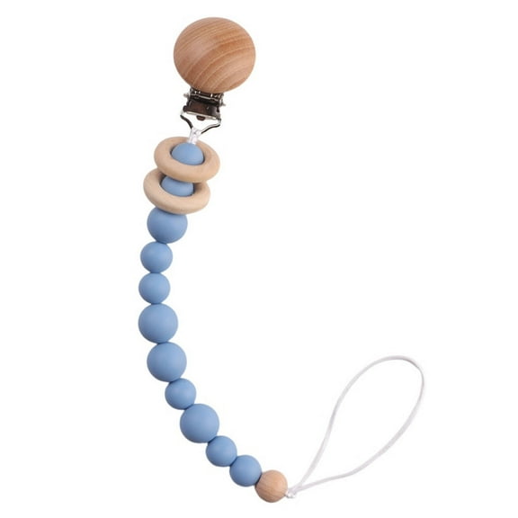 BESTSKY Pacifier Chain,Comforting Pacifier Pacifier Clip Chain,Soft and Durable Teething Toy,Blue