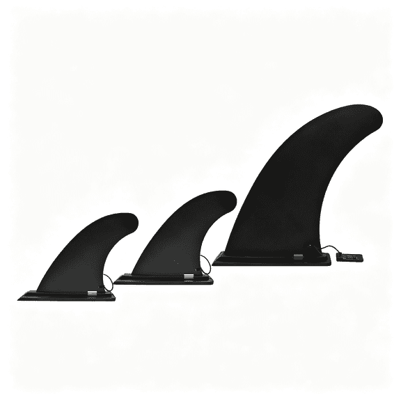 BESTSKY Paddle Board Fins Replacement Set of 3 1P 9"&2P 5" ,Choose from Three Options,Nylon Fiberglass Reinforced Detachable Quick Release Paddleboard Fin for Most Isup,Inflatable Paddleboard