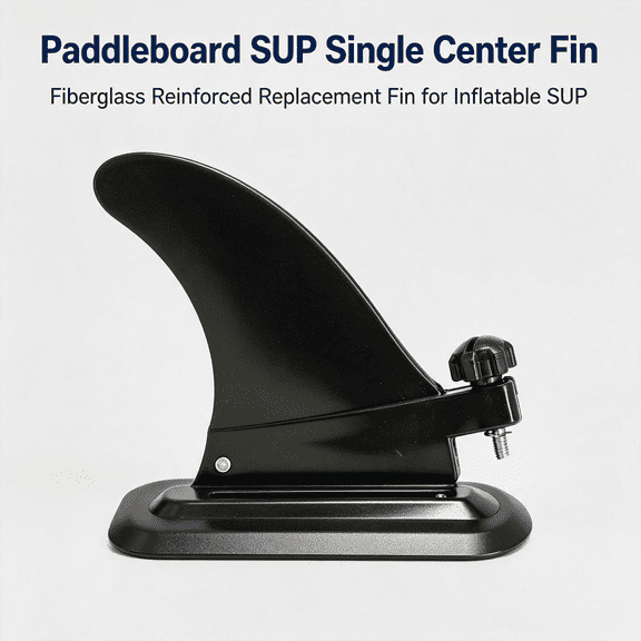BESTSKY Paddleboard Fin - Easy Install, No Tool Screw Design, Detachable Replacement, Fiberglass Reinforced Replacement, Sup Single Center Fin for Inflatable Sup.