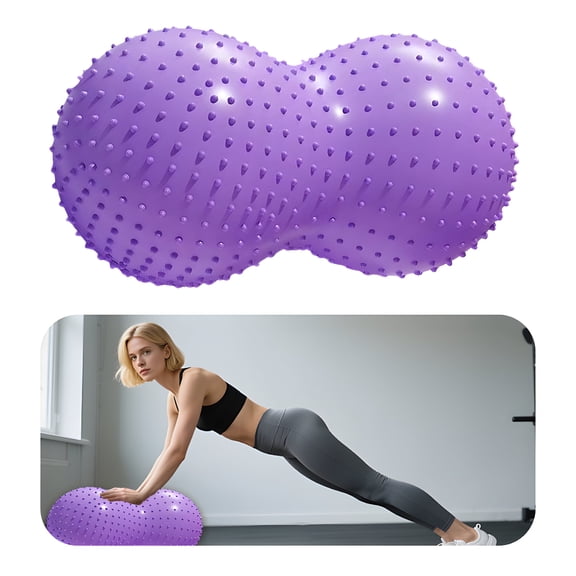 BESTSKY Peanut Exercise Ball, 35 Inch Anti-Slip Stability Ball, Thickened Yoga Ball for Sensory Training, Pregnancy, Purple