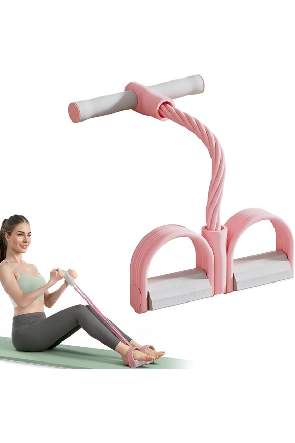 Pedal Fitness Resistance Bands with Handles, 6-Tubes Multifunction Pedal Resistance Band, Natural Rubber Foot Pedal Resistance Bands for Abdomen, Waist, Arm, Leg