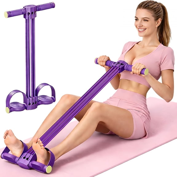 BESTSKY Pedal Resistance Band with Handles,Adjustable Detachable Multifunction Pedal Resistance Band,Natural Rubber Tension Rope for Abs,Arms,Waist,Legs&Home Fitness