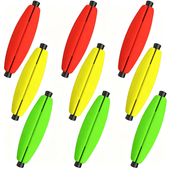 BESTSKY Peg Floats SlottedFishing Floats for CatfishFishing Cigar Foam Bobber for Santee RigFoam fishing bobbers 1.5in2in2.5in3in